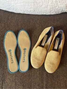 Rothy's Sahara Gold Giraffe The Loafer Knit Comfort Slip On Flats Women’s Size 7